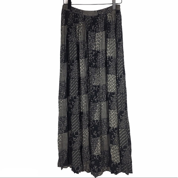 EXPRESS Vintage 90s Y2K Maxi Skirt Patchwork Whimsigoth Floral Sheer Gauzy Small - Picture 7 of 7